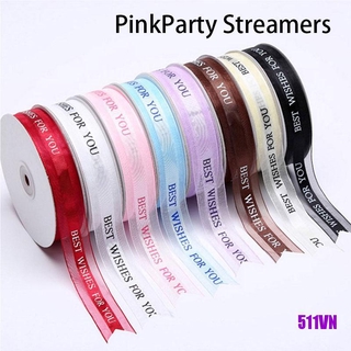 Cuộn Dây Ruy Băng Polyester In Chữ Happy Birthday Trang Trí Bánh Sinh Nhật