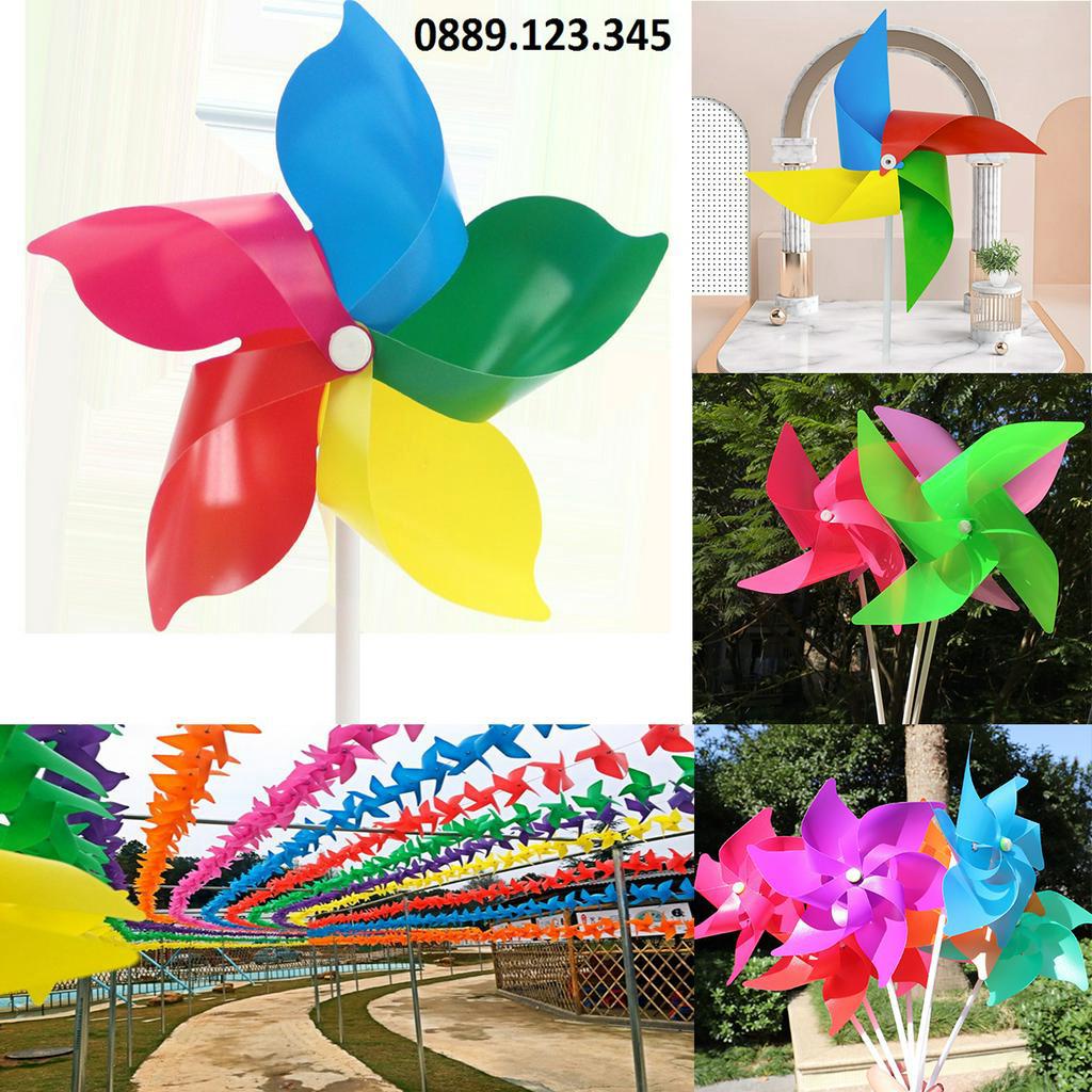 (21cm-32cm) Chóng chong nhựa 4-5-6 cánh trang trí giá rẻ treo dây, cầm tay, lễ hội, chụp kỷ yếu,trường học mầm non