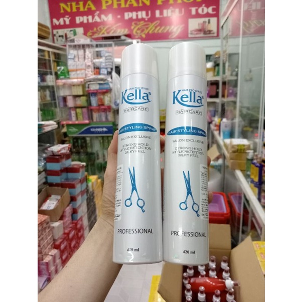 Keo xịt tạo kiểu tóc Kella (Keo cứng, keo mềm)