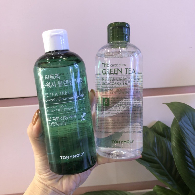 Nước tẩy trang Tonymoly The Chok Chok Green Tea / Tea Tree No-Wash Cleansing Water 300ml