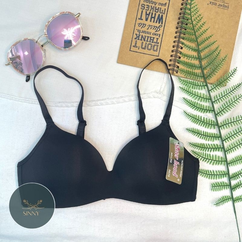 Áo lót nữ, ngực không gọng mút mỏng, chip chất su co dãn, nội y Thái Lan cao cấp, Sister hood 202, Sinny
