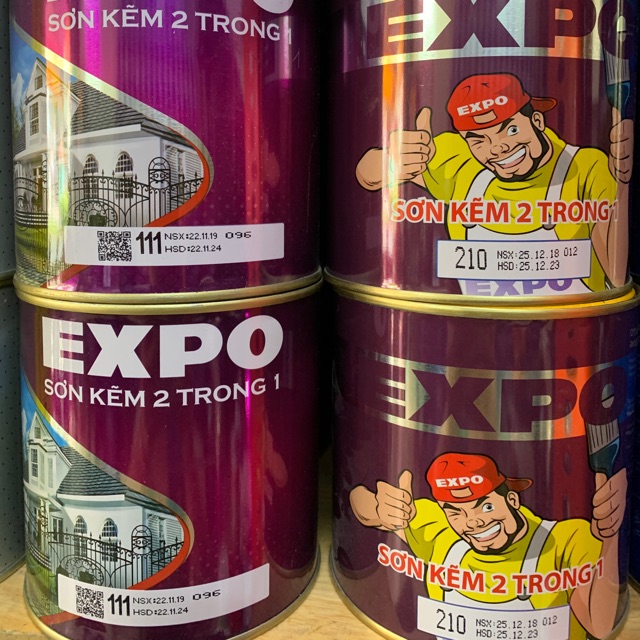 SƠN KẼM EXPO 2 in 1 . Có nhiều màu ( kèm bảng màu trong hình )