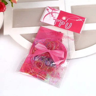 Set 100 Dây Thun Cột Tóc Nhiều Màu Thời Trang Cho Nữ