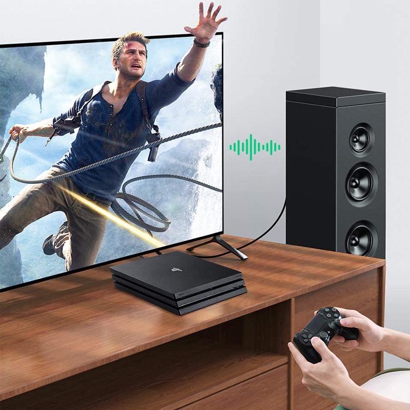 Dây Cáp Audio Quang Optical Toslink Dài 1M,1.5M, 2M, 3M Ugreen 70890. 70891. 70892. 70893_Hàng chính hãng