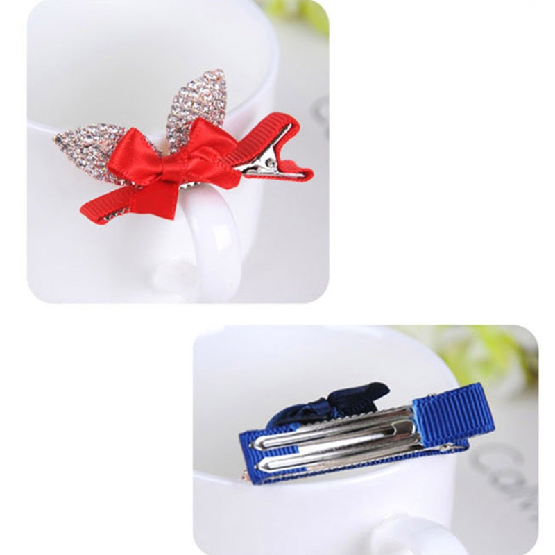 Kẹp Tóc Tai Thỏ Bằng Satin Dễ Thương