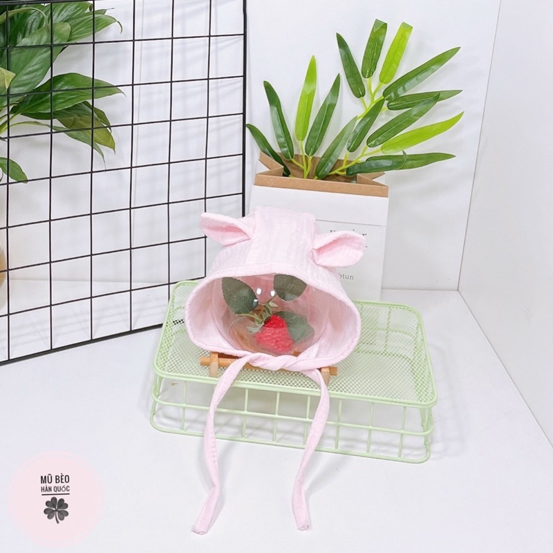 Mũ xô bèo Hàn Quốc - chất liệu xô thoáng mát cho bé