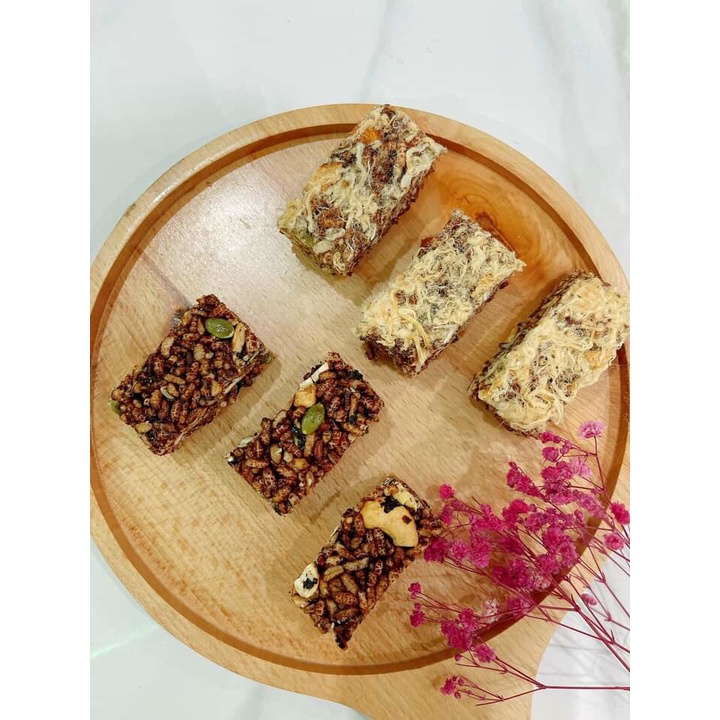 Túi 1kg - Thanh Gạo Lứt mix Ngũ Cốc Granola - Thanh Gạo Lứt Hạt Dinh Dưỡng - ăn vặt giảm cân - ăn hoài không ngán