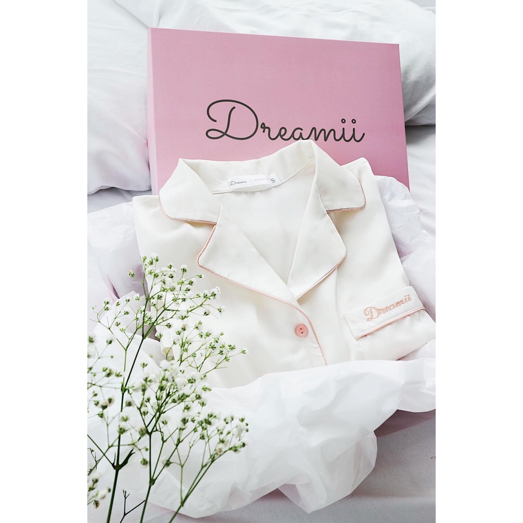 [DREAMII] Bộ Ngủ Lụa Pijama Classic Nữ Dài Tay