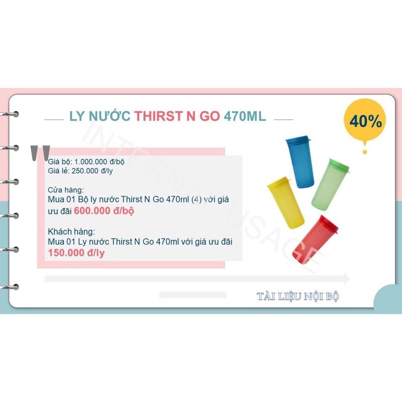 Ly nước Thirt N Go 470ml Tupperware chính hãng | BigBuy360 - bigbuy360.vn