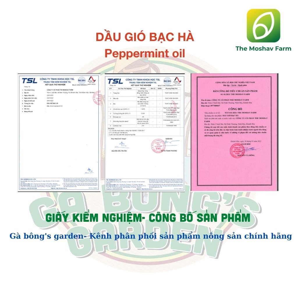 Dầu Gió Bạc Hà Nguyên Chất The Moshav Farm Mát Dịu Thông Mũi Xông Phòng Chai Xịt 5ml