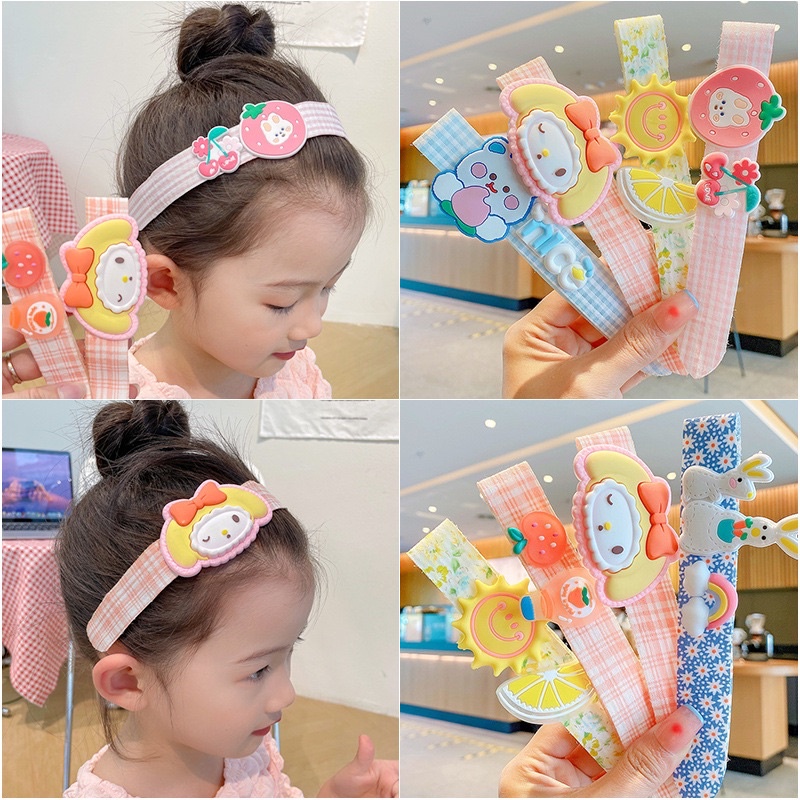 Băng đô bờm dính tóc cho Xược tóc bé gái caro dễ thương