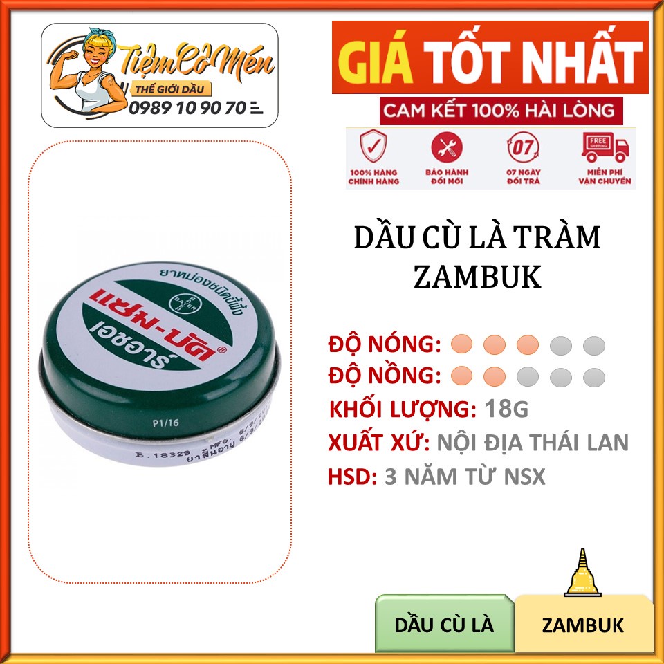 01 Hủ Dầu Cù Là Xanh Bayer Zam-Buk (Dầu Tràm Cô Đặc)