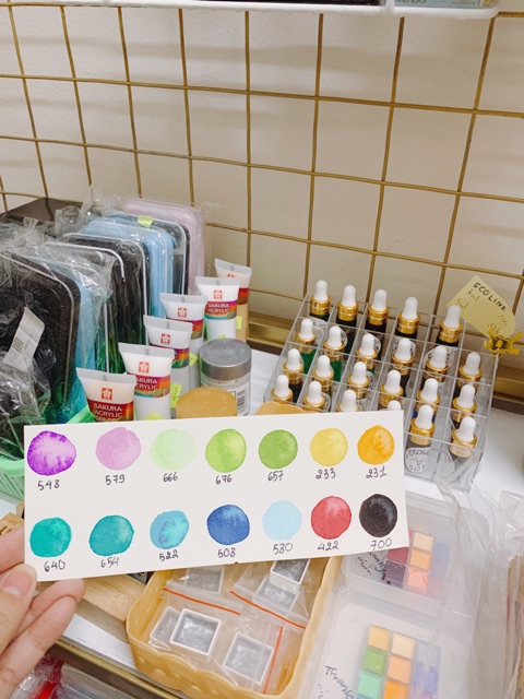 Mực Ecoline lọ thủy tinh nhỏ 5ml, có ống hút🖌️💦 cho bạn thích viết, vẽ dùng mực