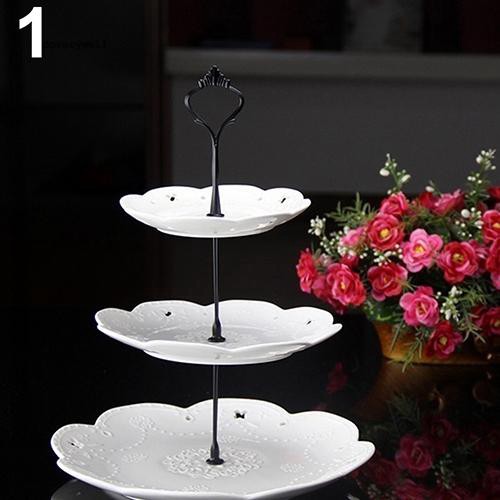 3 Tier Hardware Crown Cake Plate Stand Handle Fitting Wedding Party Table Decor