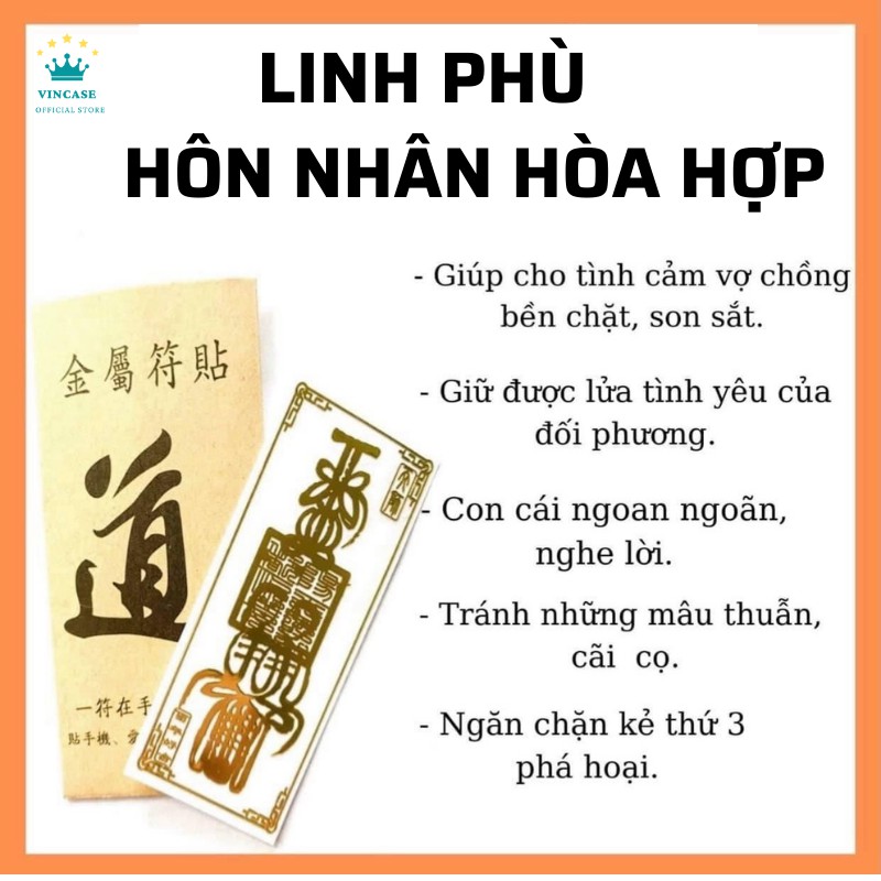 Linh Phù Dán Điện Thoại Mang Tài Lộc May Mắn Công Danh Sự Nghiệp Tình Duyên Hạnh Phúc Đến Cho Mọi Người-Vincase