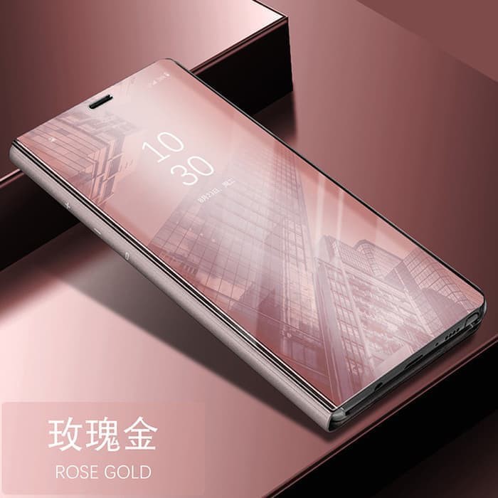 Bao Da Điện Thoại Nắp Lật Tráng Gương Cứng Tự Động Tắt Mở Thông Minh Cho Xiaomi Redmi Note 10
