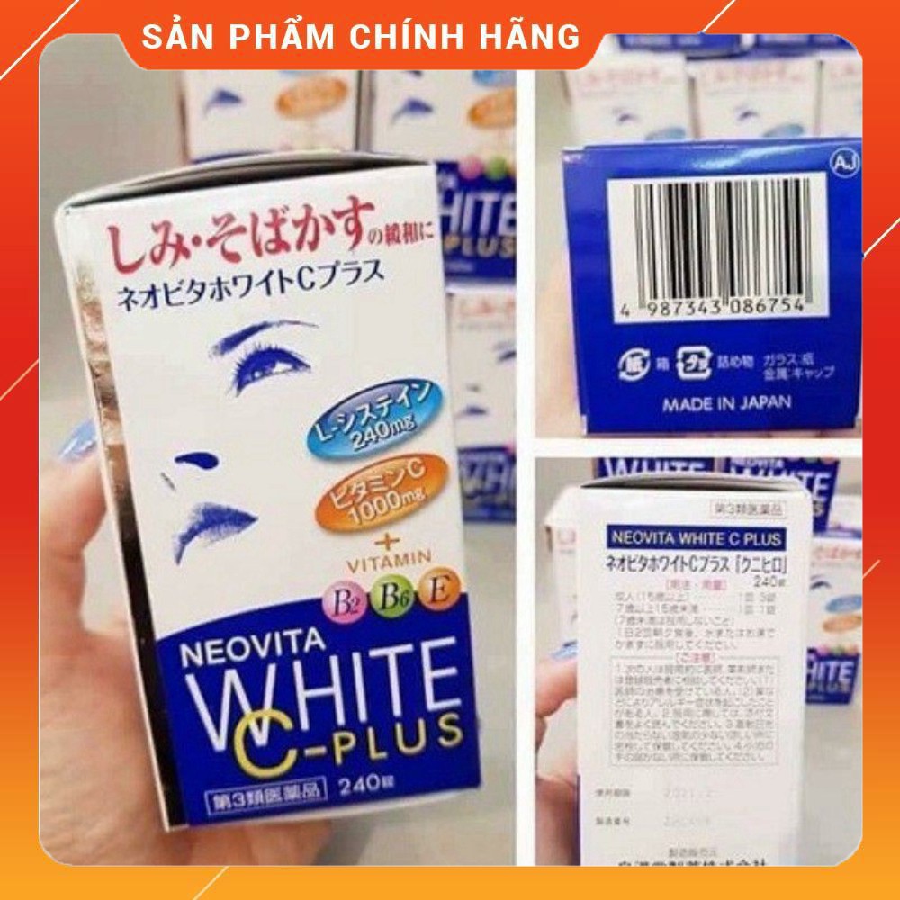 Viên Uống Trắng Da, Trị Nám Vita White Plus- Nhật Bản Hộp 240 Viên