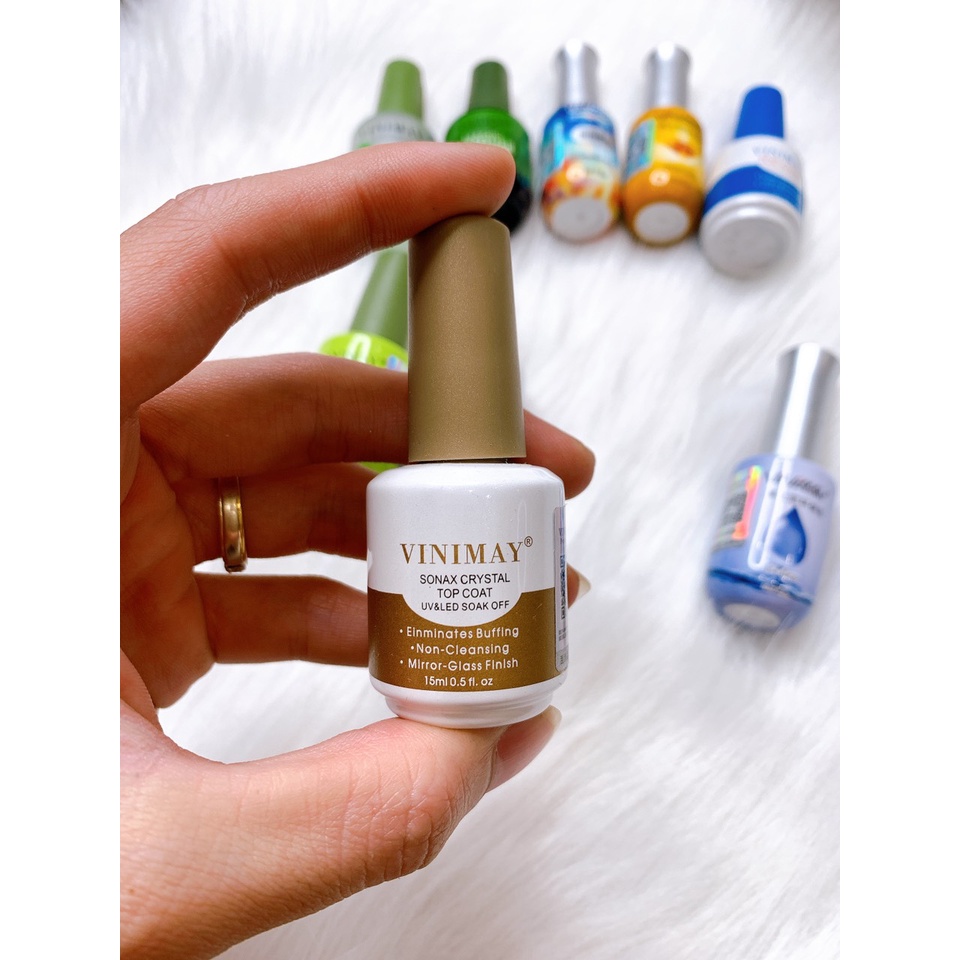 Base Top Vinimay , Top Lì , Loang , Giọt Sương , Kim Cương , Cường Lực, Kiềm Dầu , Phá Gel ,Cứng Móng Trùm Nail Mi