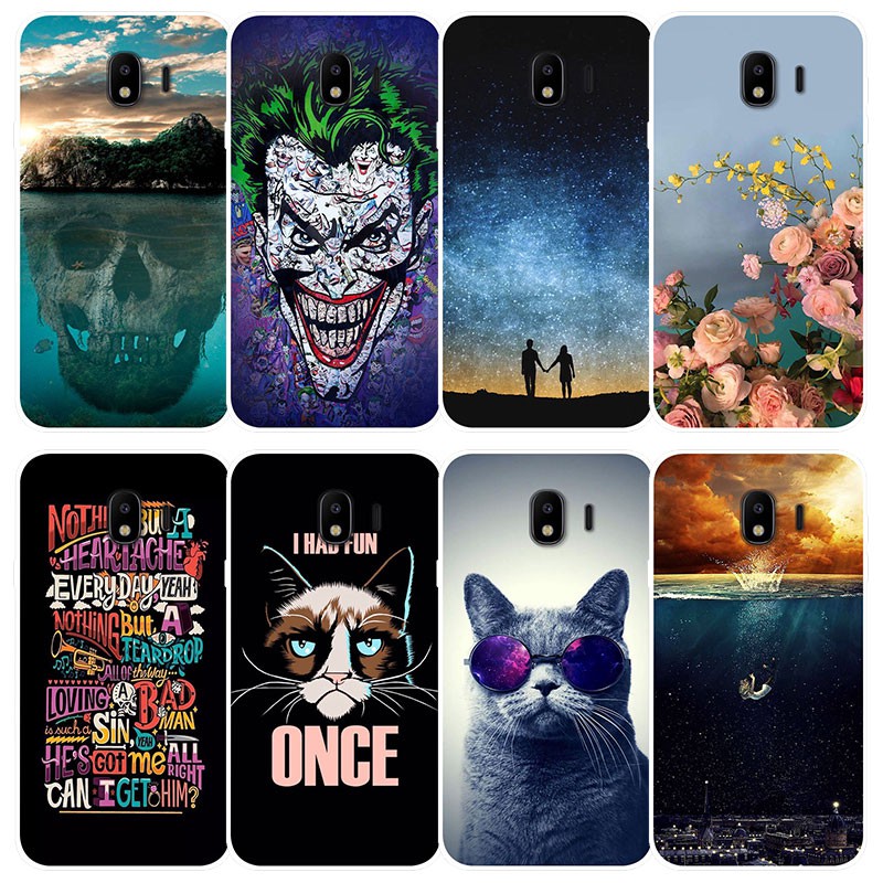Samsung Galaxy J4 2018 Case Silicone TPU Back Cover Samsung Galaxy J 4 GalaxyJ 4 2018 Cartoon Soft Phone Casing