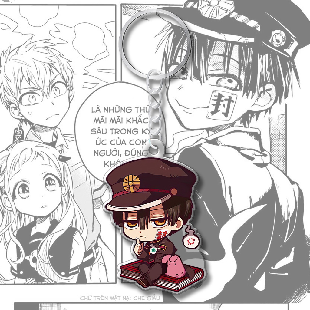 Móc khóa anime Cậu ma nhà xí Hanako Kun phụ kiện trang trí túi xách ba lô thời trang manga
