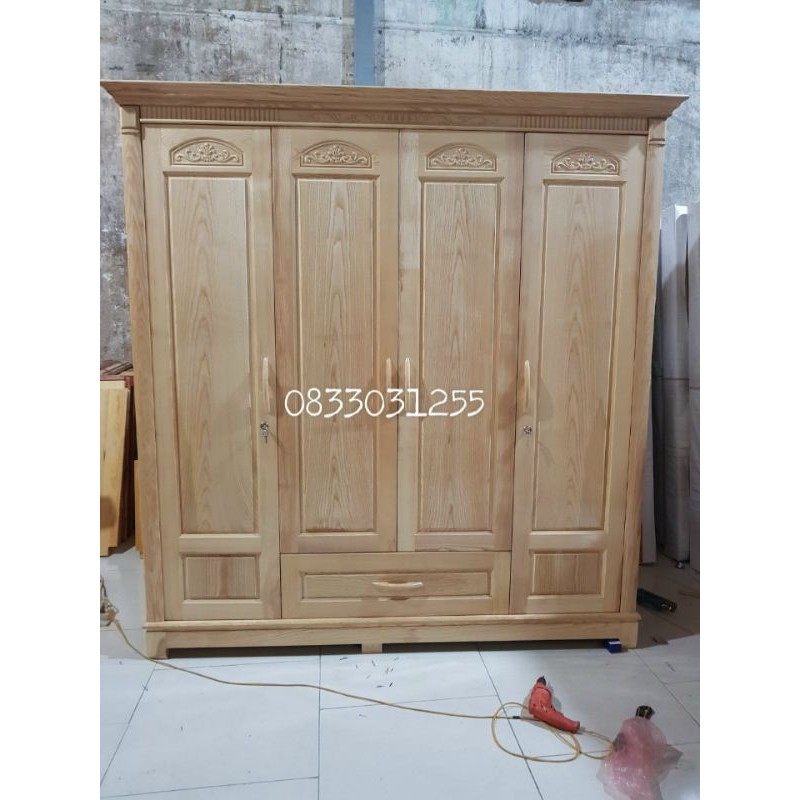 Tủ Quần Ao Gỗ Tự Nhien Loại 3 4 Canh Chinh Hang 4 0 000đ