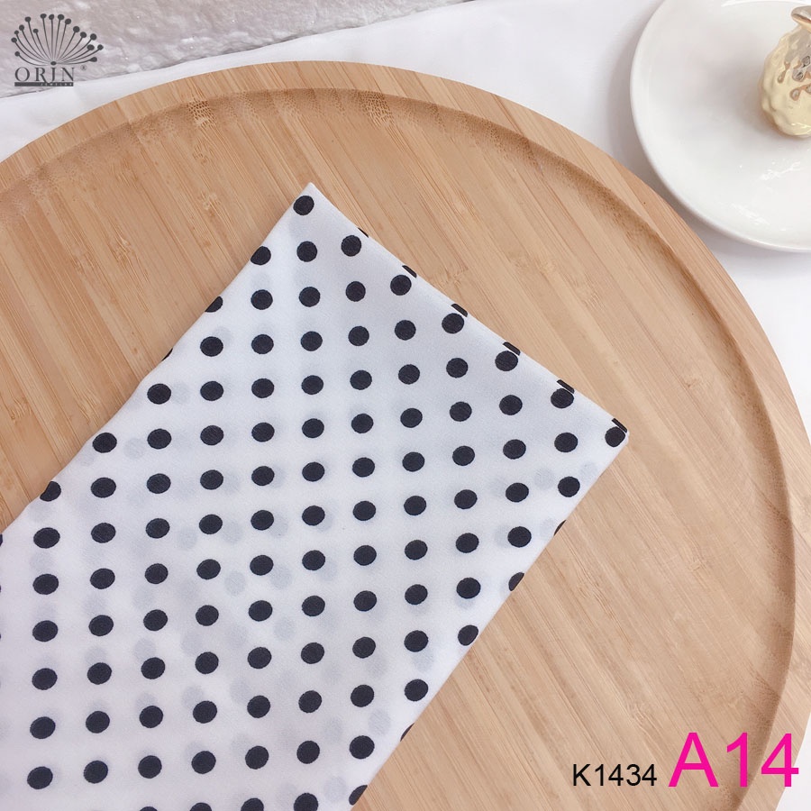 Khăn turban, bandana đội đầu, buộc tóc, buộc túi đa năng chấm bi cao cấp Orin K1434