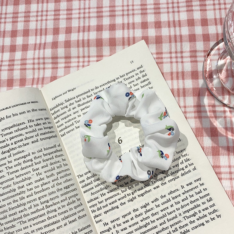 Dây Cột Tóc Co Giãn In Hình Quả Cherry Dễ Thương Cho Nữ