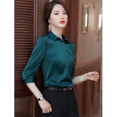 Áo Sơ Mi Nữ Công Sở GIÁ SỈ Kiểu Tay Lỡ Cài Nút Ngực | BigBuy360 - bigbuy360.vn