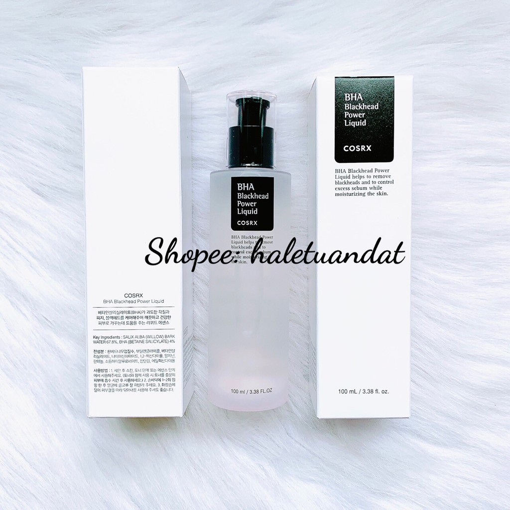 Tính Chất tẩy tế bào chết hoá học BHA Blackhead Liquid Cosrx 100ml + Gel tẩy tế bào chết Dr.Cellio đủ mùi 180ml Hàn Quốc