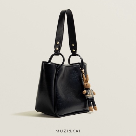 🌸Hàng Order🌸 Túi Xách Muzi&kai Chính Hãng Da Trơn Bóng Khóa Kéo Quai Đeo Da Kèm Móc Gấu Sang Chảnh Nữ Tính 🌸 Quảng Châu