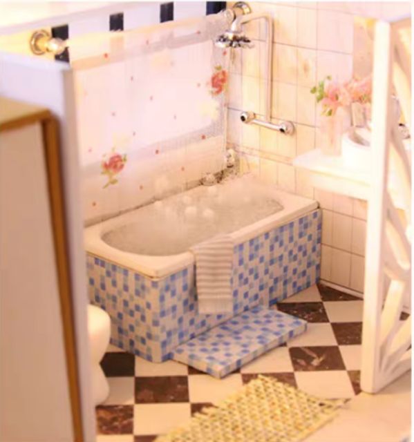 Kèm Mica và keo dán - Mô hình nhà gỗ búp bê Dollhouse DIY - M021A Simple