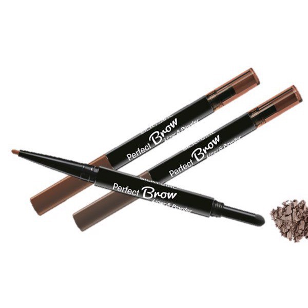 Chì Định Hình Mày 2 Đầu Silkygirl Perfect Brow Liner & Powder (Nâu Tối & Nâu Tự Nhiên)