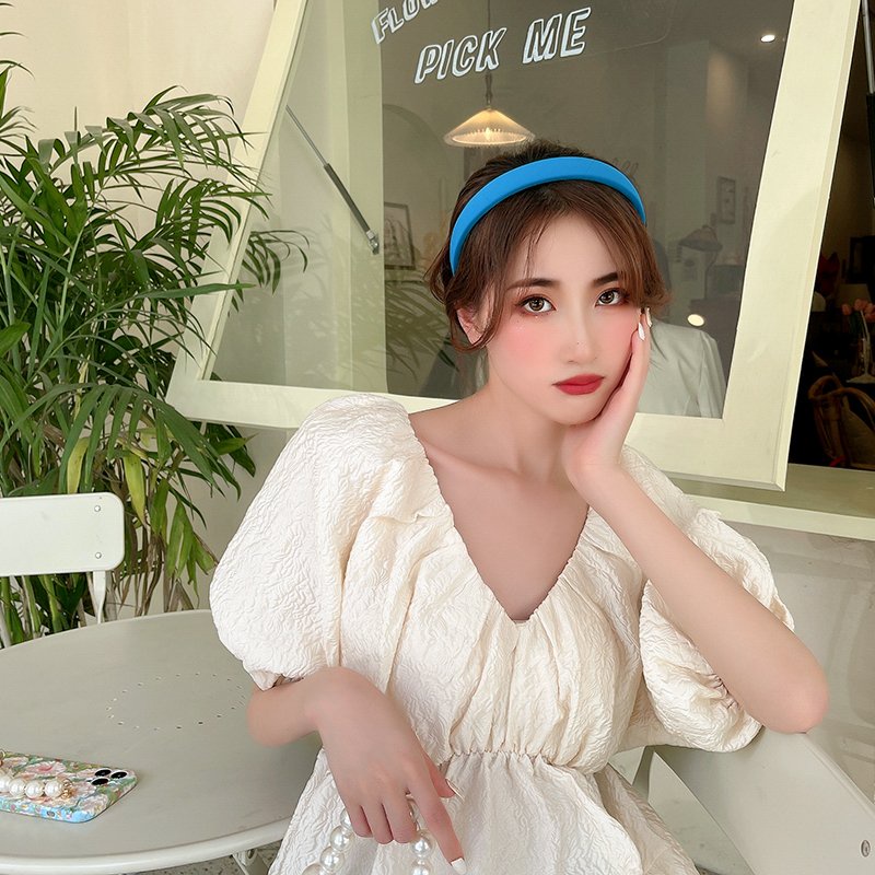 Băng Đô Vải Trơn Nhiều Màu Vintage Kiểu Dáng Bờm Tóc Phong Cách Hàn Quốc Hot Trend