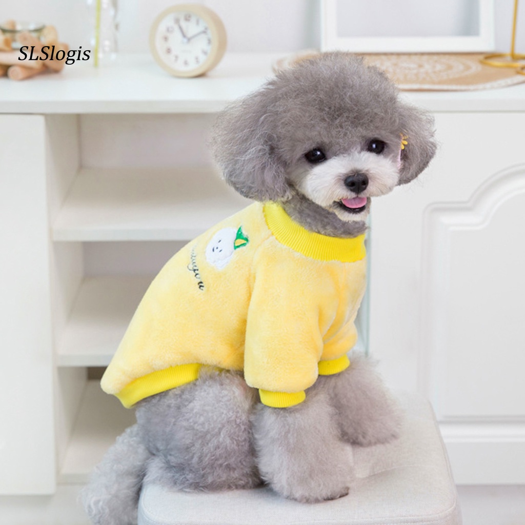 Áo nỉ bằng vải lông cừu san hô in họa tiết chú chó dễ thương cho mùa đông