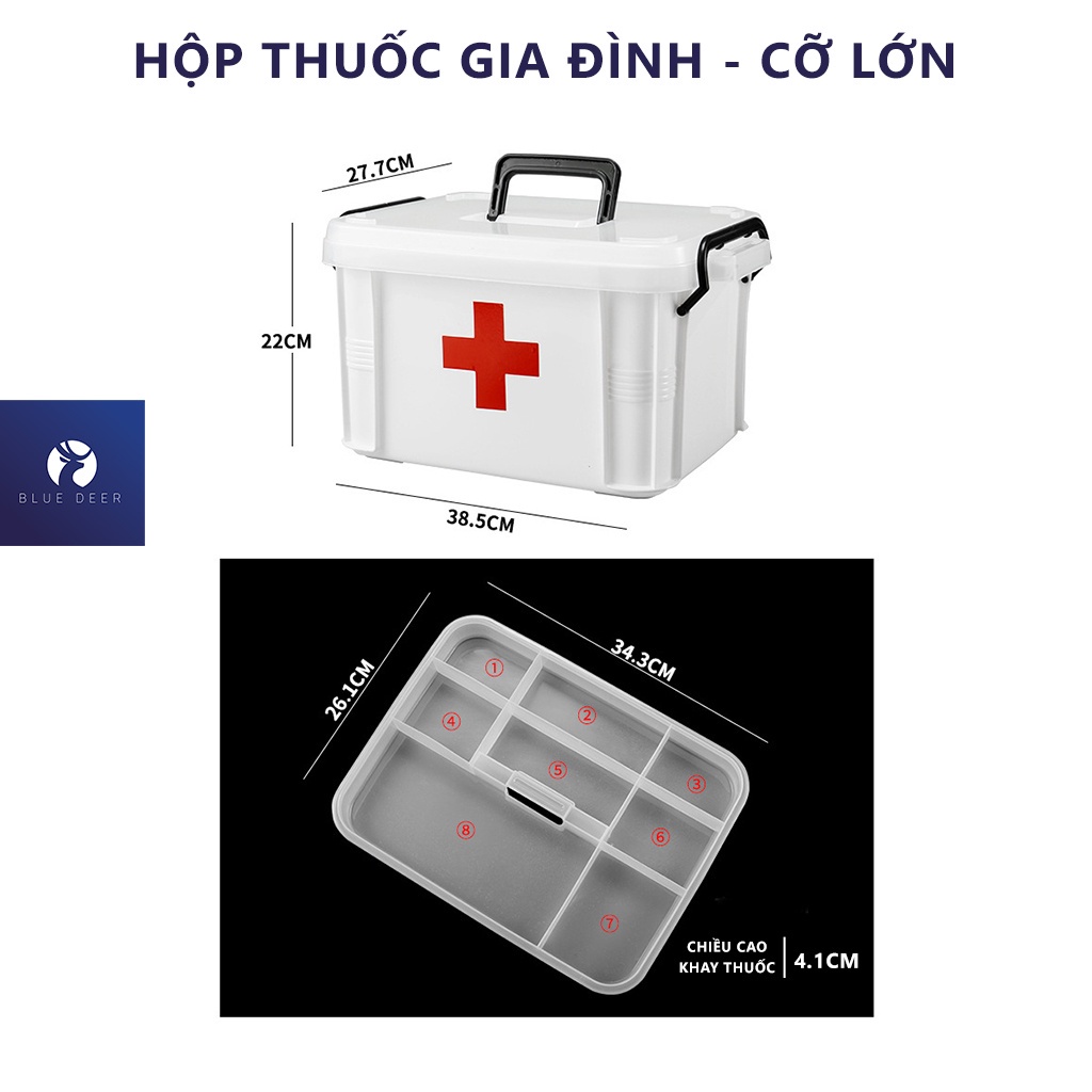 Hộp Đựng Thuốc Y Tế Gia Đình - để Xe Oto