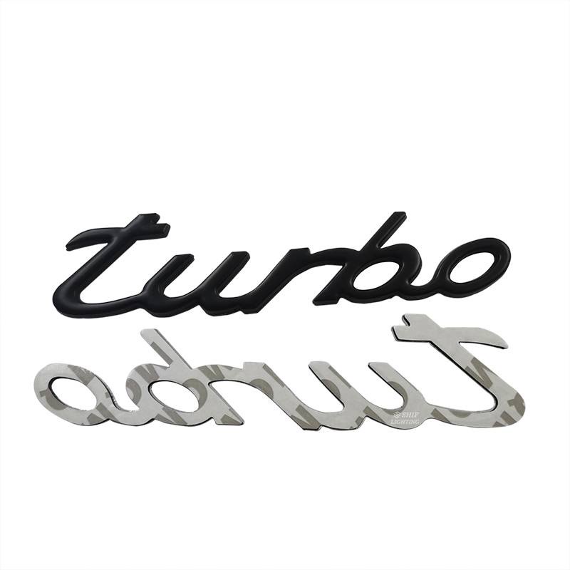 Miếng dán logo kim loại chữ Turbo dành cho trang trí bên hông xe hơi