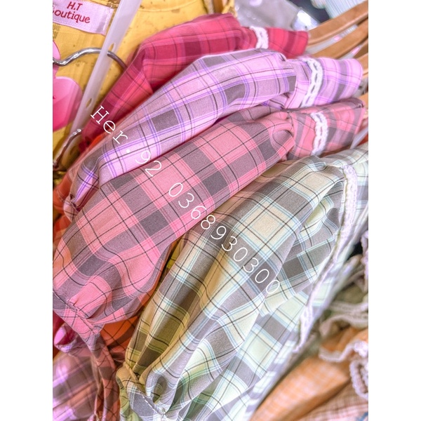 Đồ bộ nữ pijama mặc nhà - Bộ lửng chất đũi Hàn cao cấp mềm mát màu kẻ siêu xinh