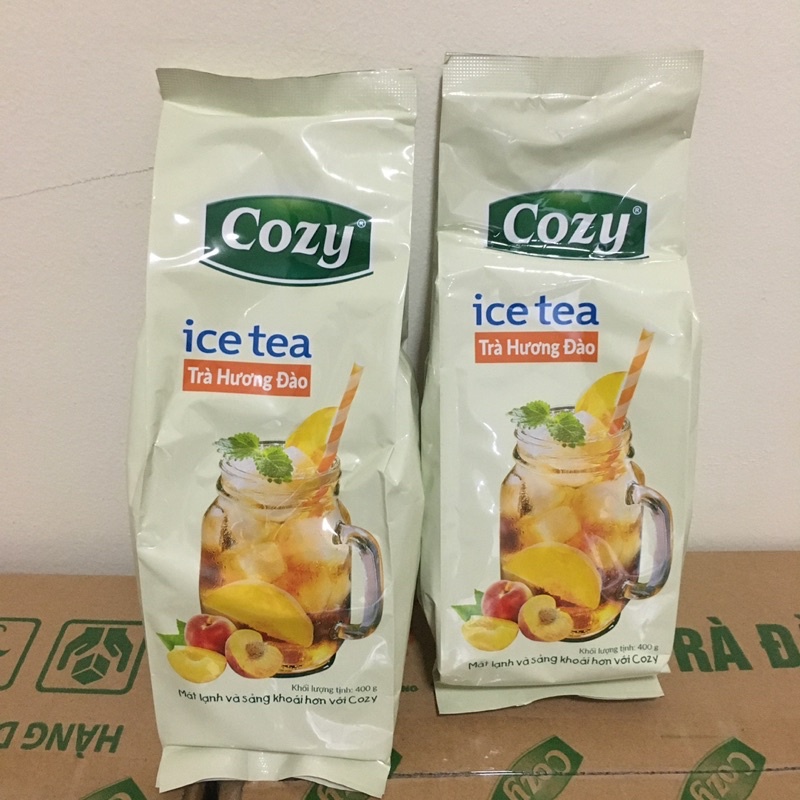 Trà chanh , trà đào hoà tan Cozy Ice tea 400g
