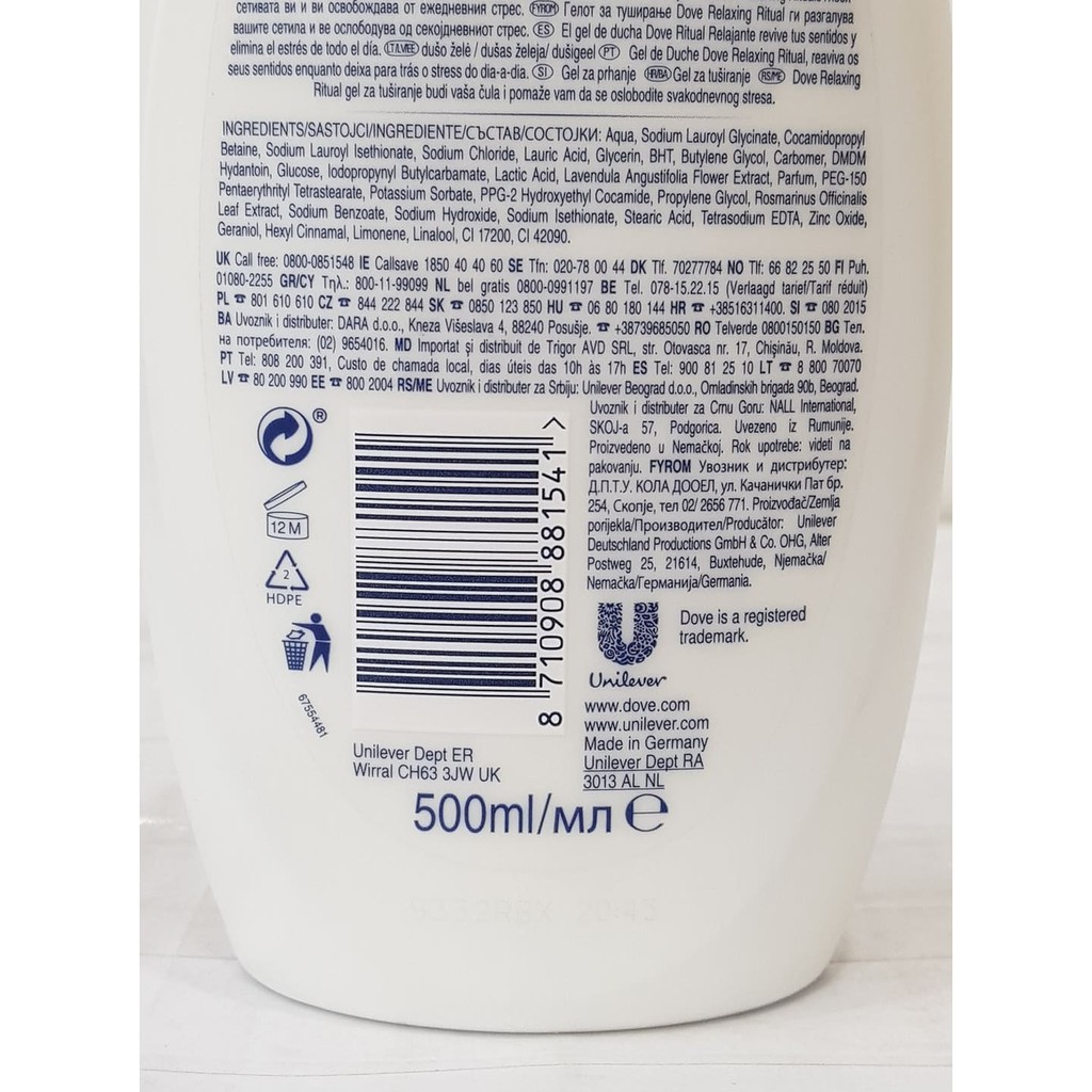 Sữa Tắm Dưỡng Thể DOVE 500ml