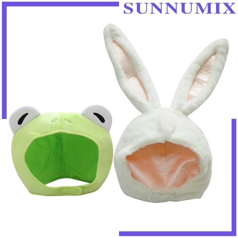 Set 2 Mũ Cotton Giữ Ấm Tai Thỏ / Ếch Giáng Sinh / Năm Mới