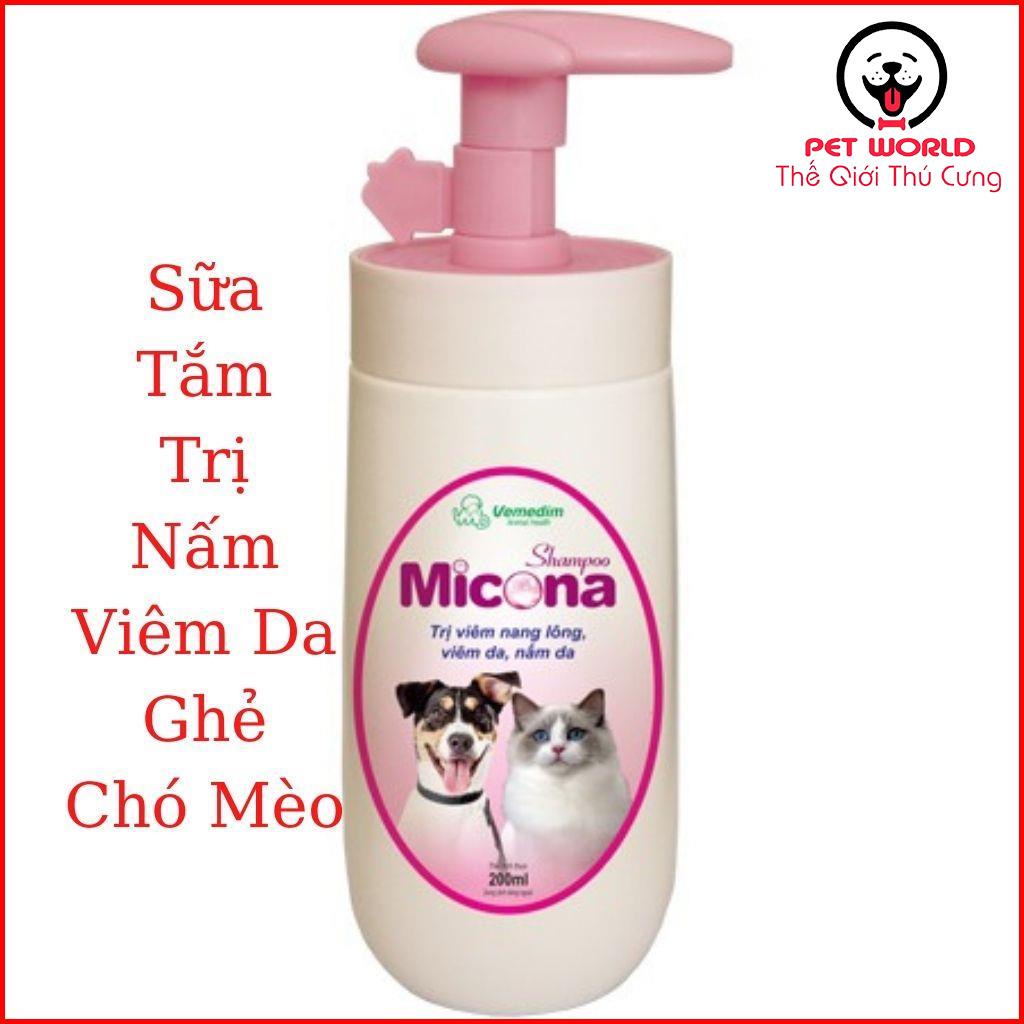 Sữa tắm MICONA trị viêm da viêm nang lông cho chó mèo