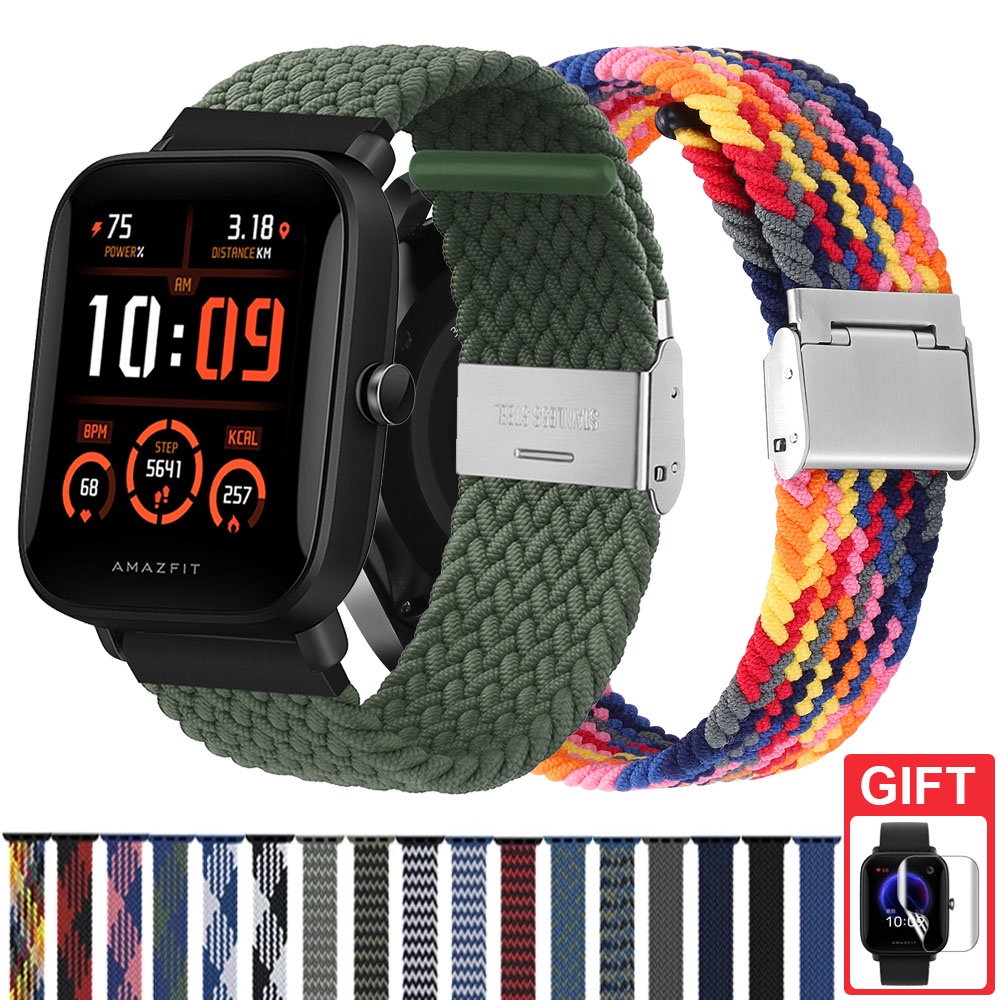 Dây Đeo Sợi Nylon 20mm Cho Đồng Hồ Thông Minh Huami Amazfit Bip U Pro Bip S Lite Gts 2 Mini Gtr 42mm