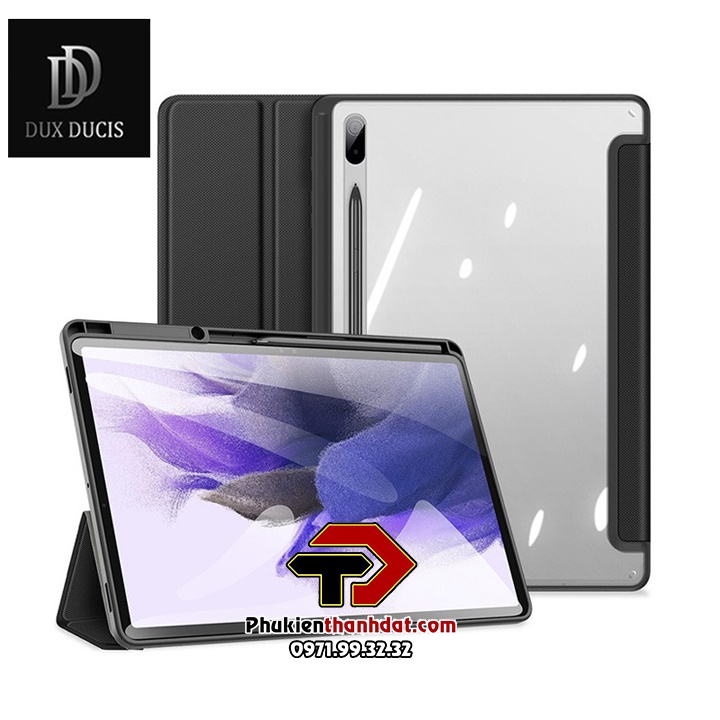 Bao da chống sốc SamSung Tab S7 FE|S7+ Plus|S8+ Plus| Tab S7| S8| S6 Lite có ngăn đựng bút chính hãng Dux Ducis Toby