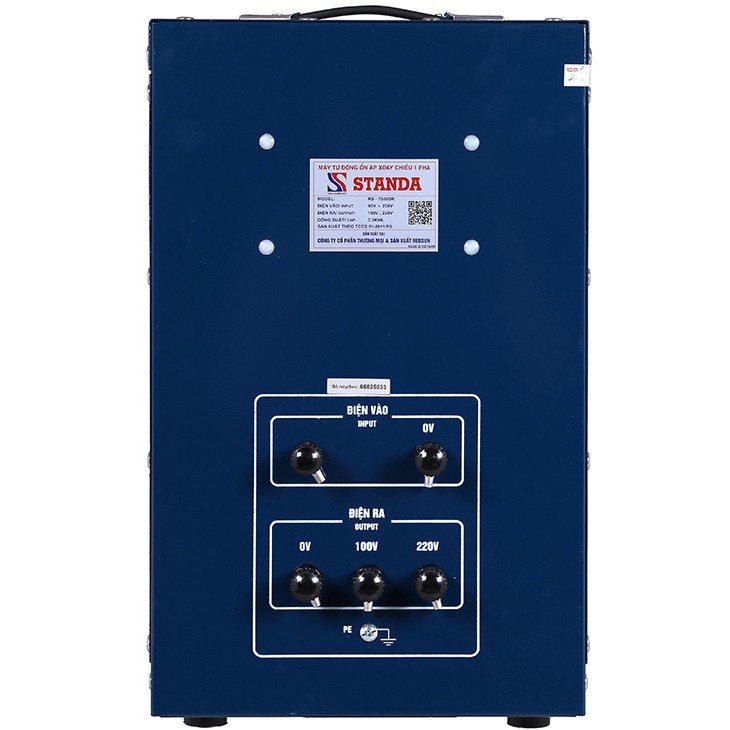 Ổn áp standa 7,5kva dải 90v-250v hàng chính hãng dây đồng 100%