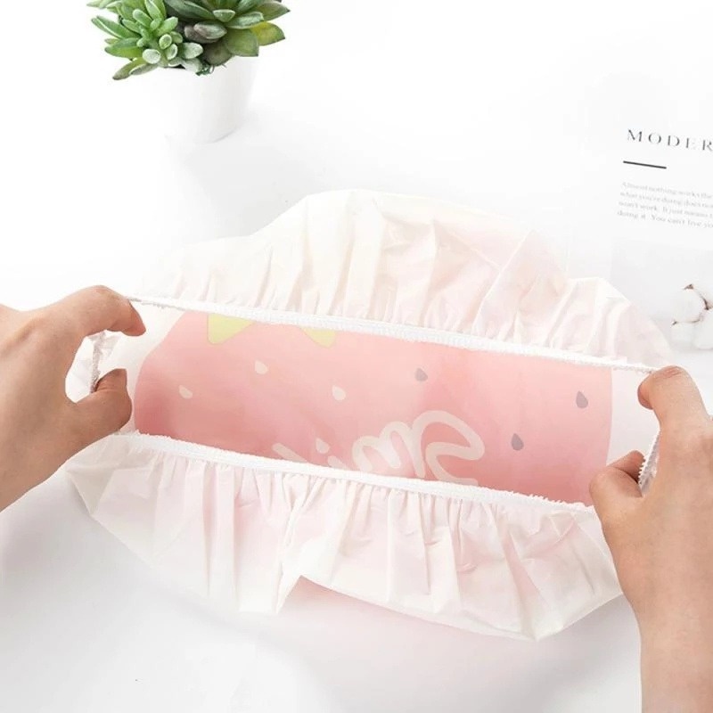 Mũ trùm tóc khi tắm chống nước họa tiết trái cây hoạt hình xinh xắn dành cho nữ