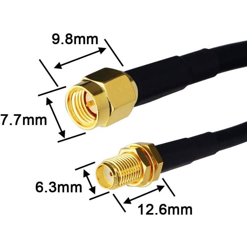 Cáp chuyển SMA male sang SMA female cáp Rg58