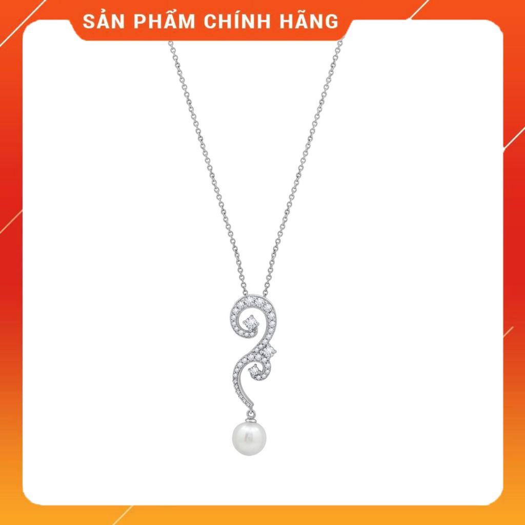 💍 Dây chuyền Dancing Pearl J’admire bạc cao cấp mạ Platinum đính đá Swarovski Zirconia trắng và hạt trai tự nhiên 💎