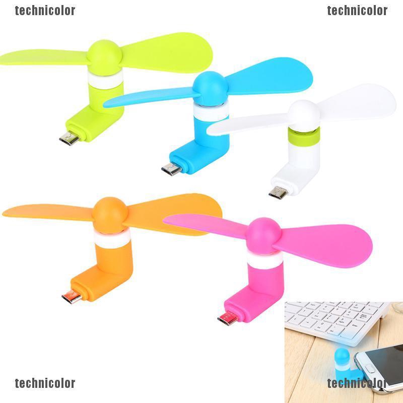 Quạt Mini Làm Mát Không Ồn Cho Điện Thoại Android