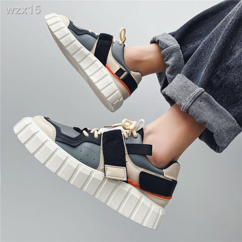 Summer board shoes nam phong cách hàn quốc sành điệu giản dị giày mọi kết hợp thời trang 2021 new student trắng tho