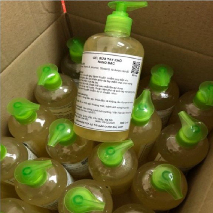 Nước Rửa Tay Khô Kháng Khuẩn, Gel Rửa Tay Khô Nano Bạc 500ml Của Viện Hàn Lâm Khoa Học Công Nghệ